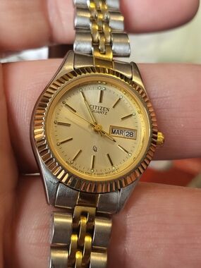 Citizen Quartz Two-Tone Gold Dial Watch